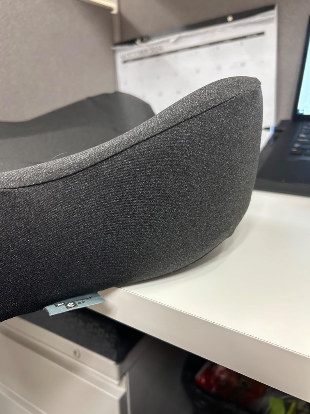 Seat Cushion for Tailbone & Sciatica Pain Relief - Certified & Ergonomist-Designed - Tapered Front Edge Reduces Thigh Pressure - Wide Memory Foam for Office Chair, Car, Wheelchair (Gray) customer photo 2