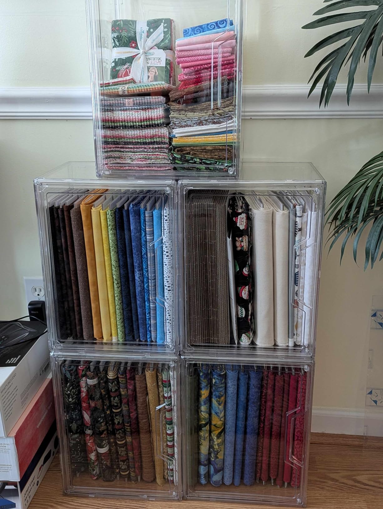 Purse Organizer for Closet, Clear Acrylic Display Case for Handbag Organizer, Purse Storage Box with Magnetic Door (5 Pack) customer photo 2