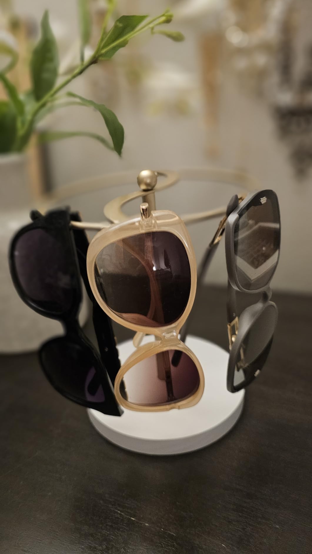 Mkono Sunglasses Organizer, Metal Glass Holder Storage Stand Display, Holds 12 Eyewear Pairs, for Table, Dresser, Desk, Countertop customer photo 2