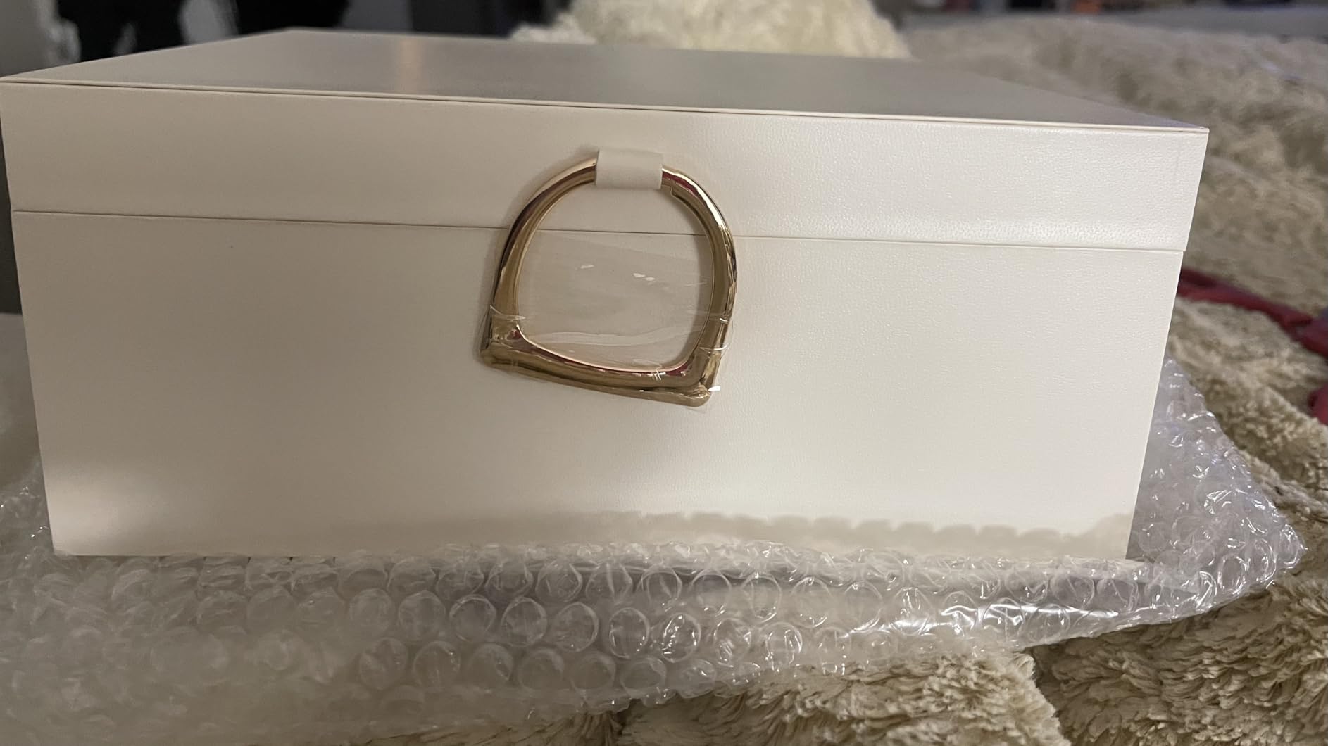 SONGMICS 2-Layer Jewelry Box, Jewelry Organizer with Handle, Removable Jewelry Tray, Jewelry Storage, Floating Effect, 8.1 x 9.4 x 4.3 Inches, Gift Idea, Sage Green UJBC165C02 customer photo 2