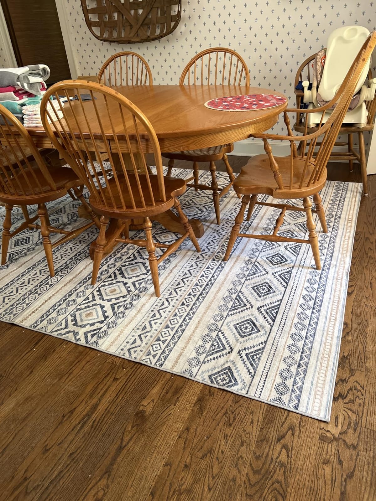 cotiled Boho 5x7 Area Rugs for Living Room: Soft Moroccan Washable Rug | Solve Modern Neutral Trendy Home Decor - Stain Resistan Carpet for Bedroom Farmhouse Dining Room Brown Cream customer photo 2