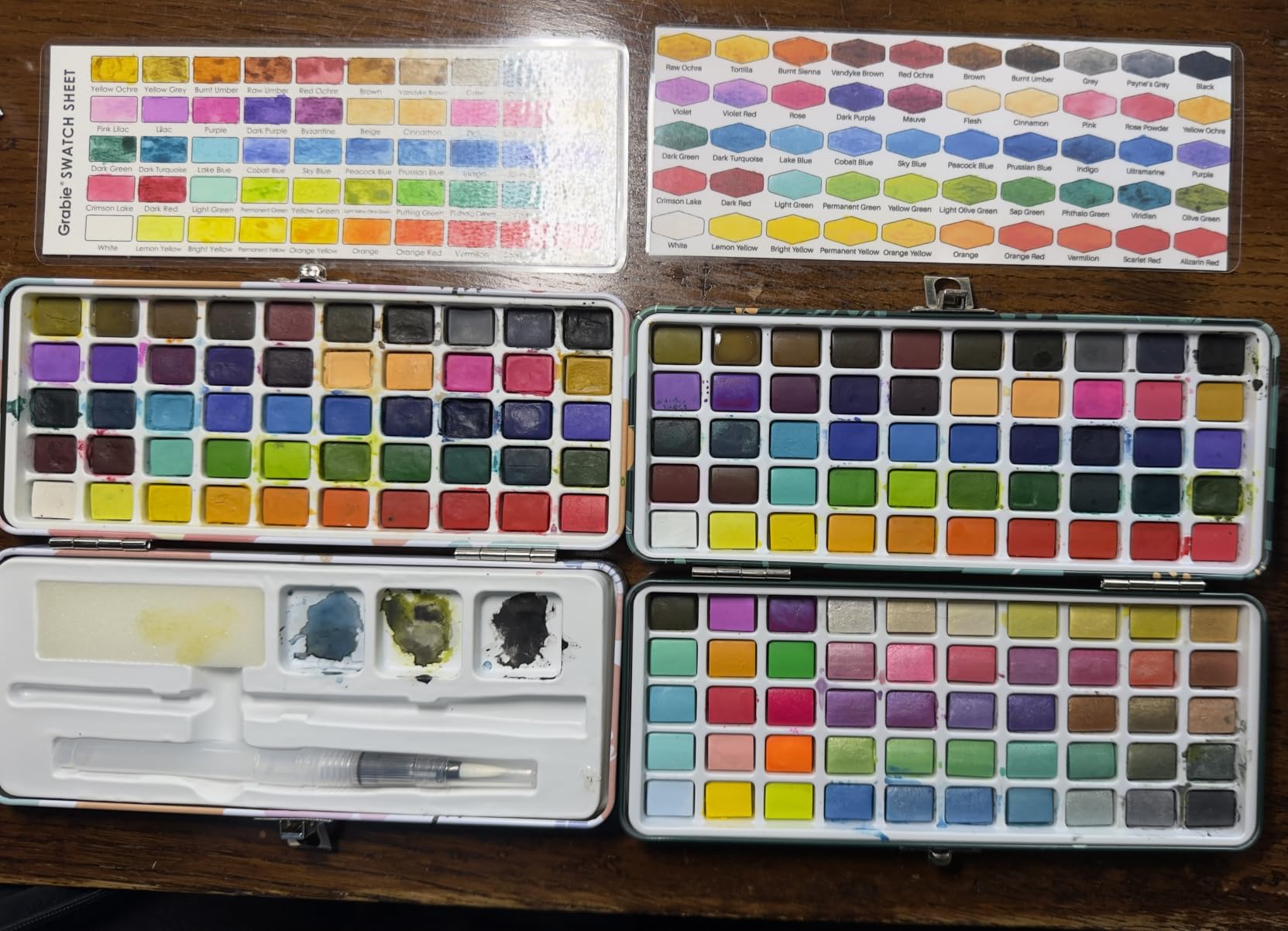 Artecho 100 Colors Watercolor Paint Set with Metallics, Portable Tin Case | 51 Classic, 35 Metallic, 4 Fluorescent & 10 Macaron/Candy Colors; Watercolor Paper and Brushes for On-the-Go Painting customer photo 1