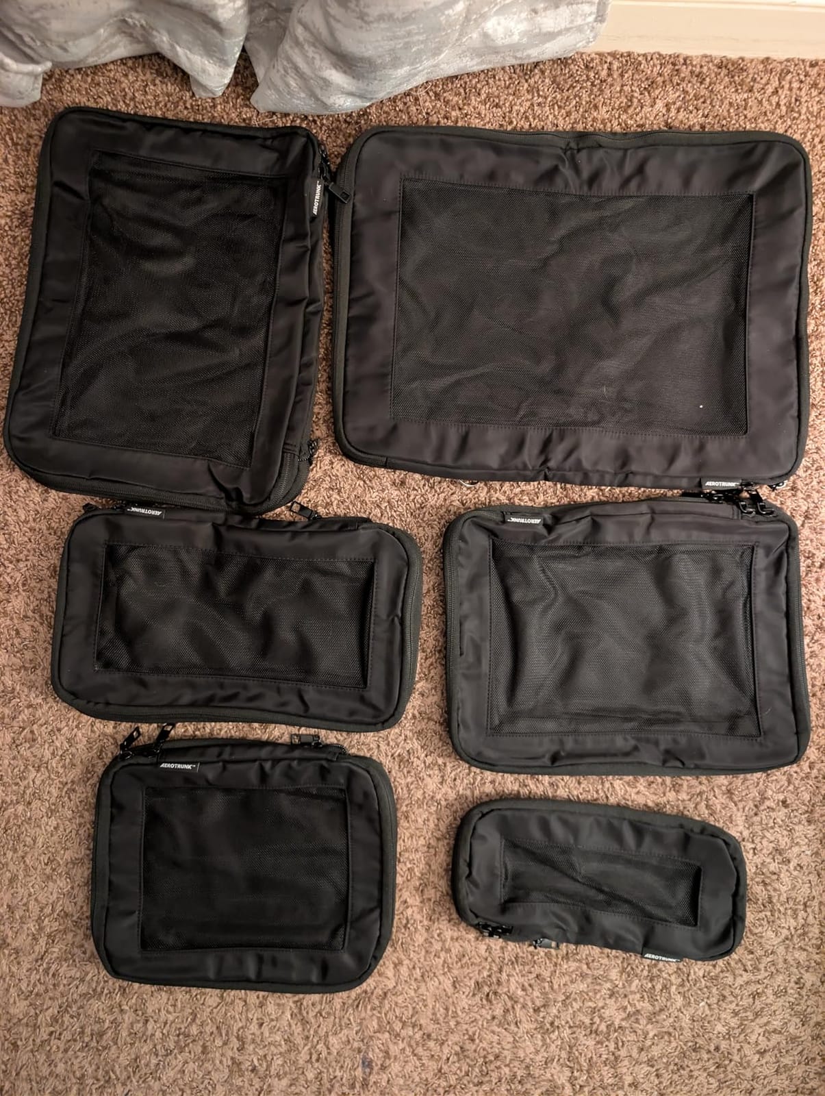Aerotrunk Compression Packing Cubes for Travel, 4-Pack, Beige | Solves overpacking, 4-Piece set fits most carry-ons, 50% Space savings, Compression luggage organizer bags customer photo 2