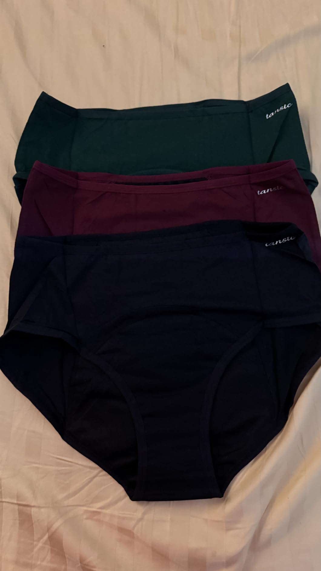 TANSTC Period Underwear for Women Heavy Flow | Leakproof Menstrual Panties Postpartum, Cotton Soft Breathable Briefs 3 Pack customer photo 1