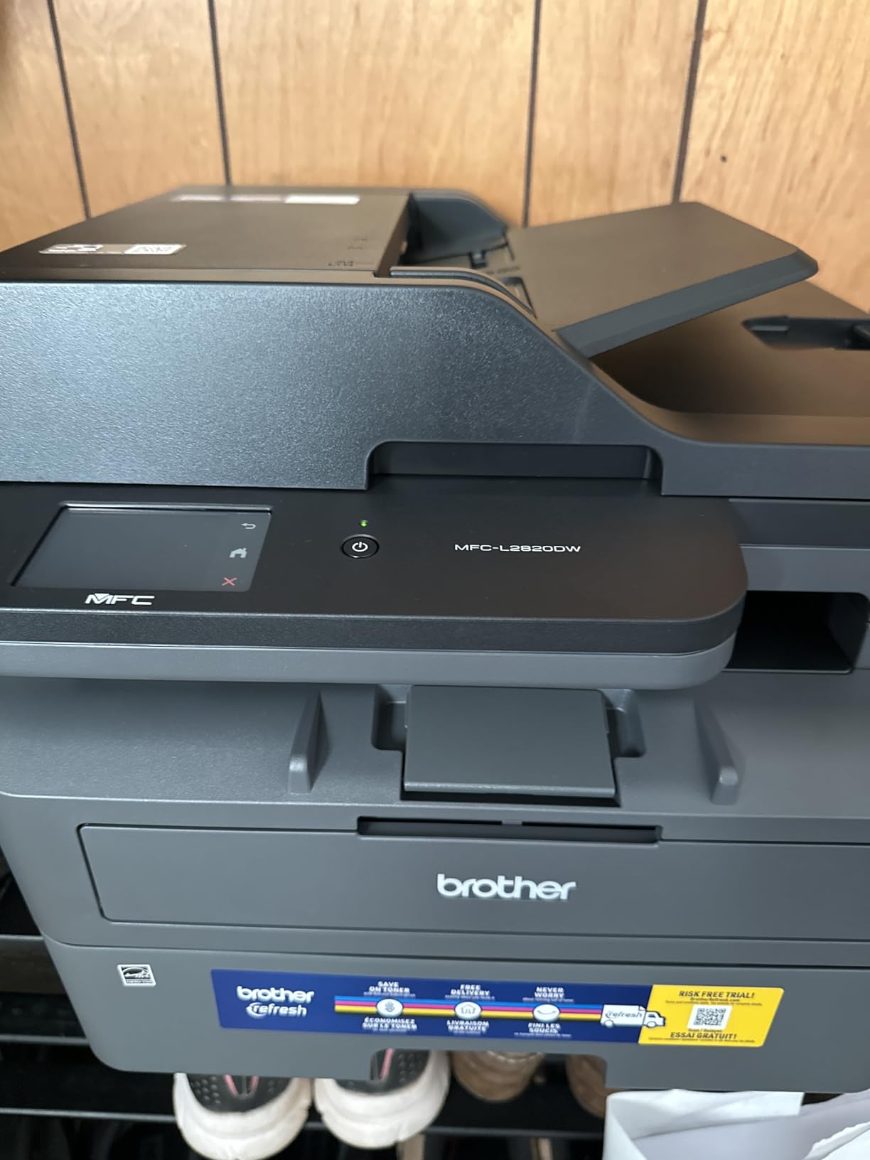 Brother MFC-L2820DW Wireless Compact Monochrome All-in-One Laser Printer with Copy, Scan and Fax, Duplex, Black & White, Works with Alexa customer photo 1