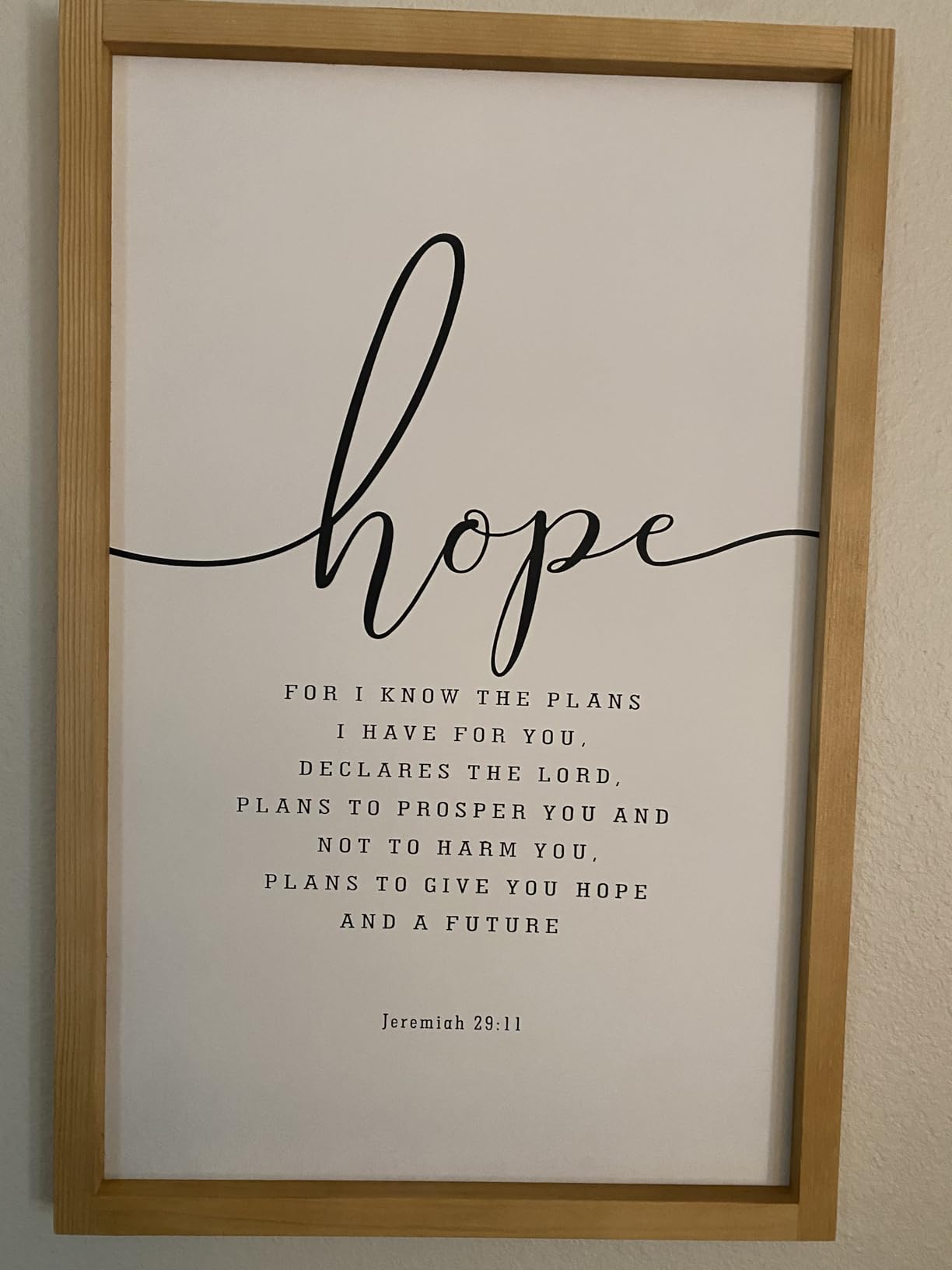 Houmury Set of 3 Framed Farmhouse Bible Verses Wall Decor Sign 11