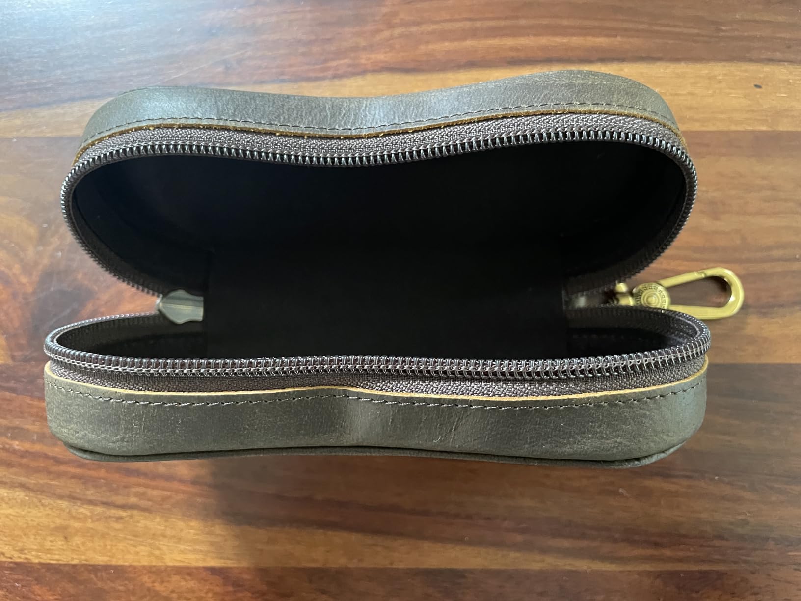 Polare Leather Glasses Case Safety YKK Zipper Sunglasses Case Portable Travel Eyeglasses Case Holder customer photo 1