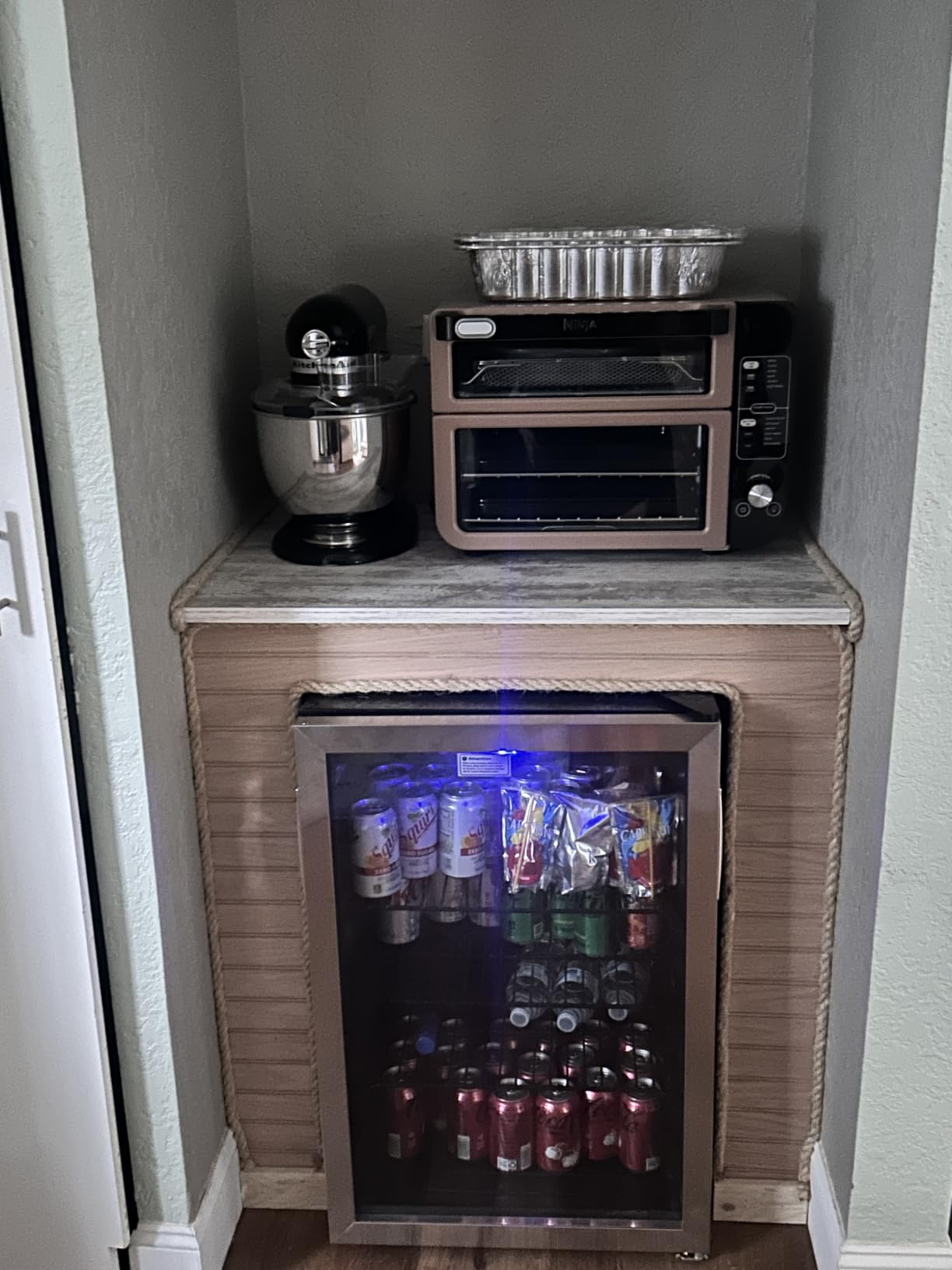 Feelfunn 126 Can Beverage Refrigerator, Glass Door Mini Fridge, 3.2 Cu.Ft customer photo 2