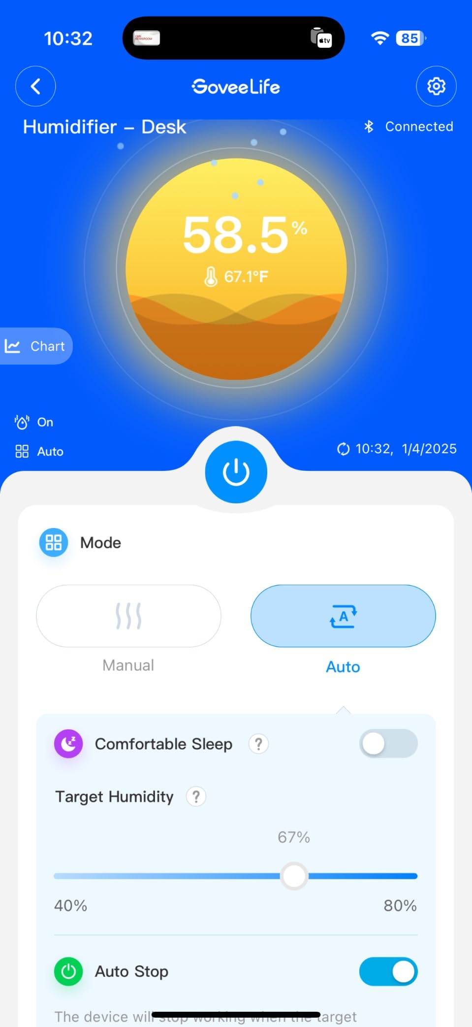 GoveeLife 7L Humidifiers for Bedroom, Smart Top-Fill Cool & Warm Mist Humidifier Large Room, Auto Mode, 70H Quiet Runtime for Baby Plants Nursery, App & Voice Control, RGB Nightlight, Humidity Sensor customer photo 1