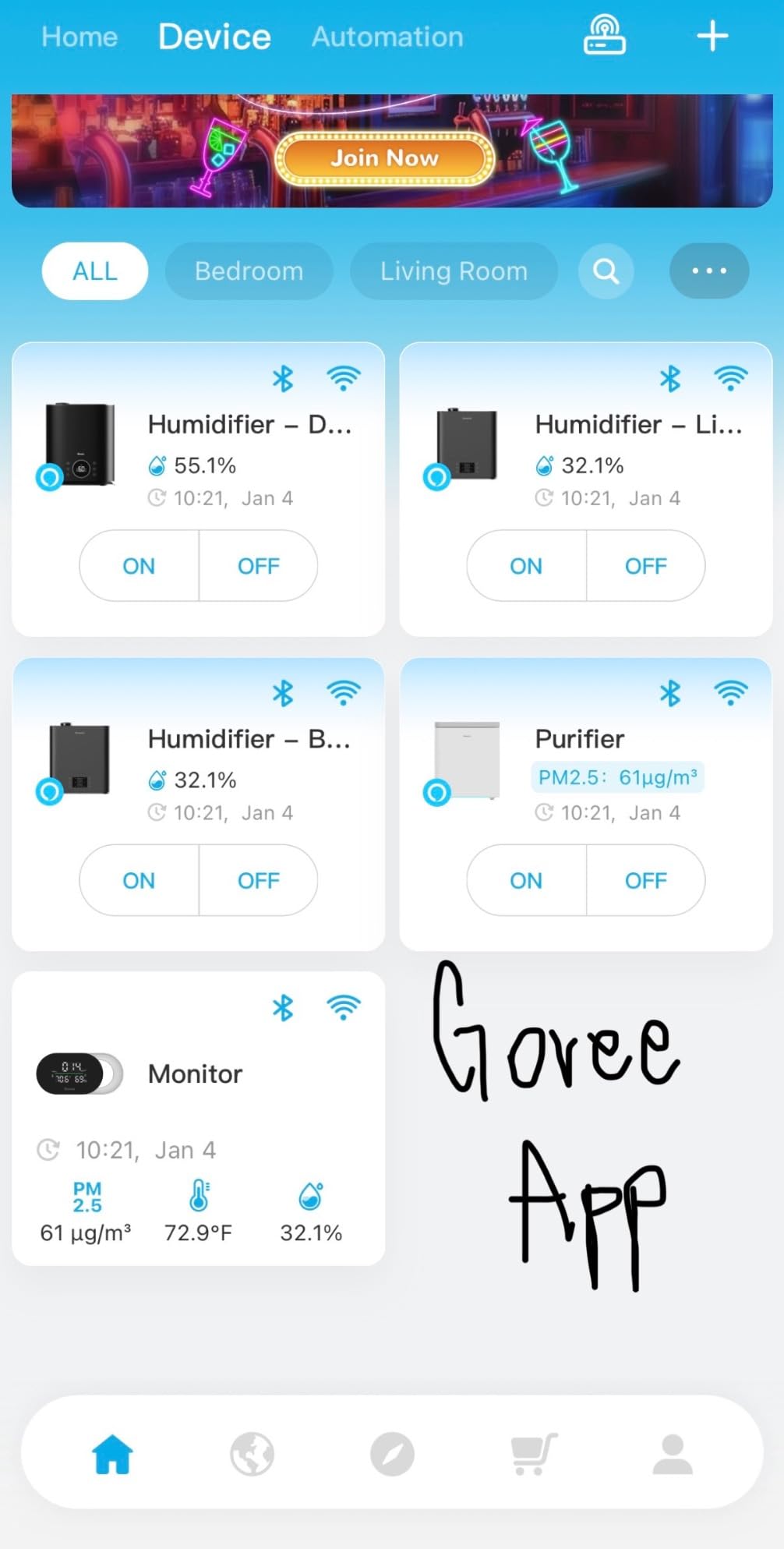 GoveeLife 7L Humidifiers for Bedroom, Smart Top-Fill Cool & Warm Mist Humidifier Large Room, Auto Mode, 70H Quiet Runtime for Baby Plants Nursery, App & Voice Control, RGB Nightlight, Humidity Sensor customer photo 2