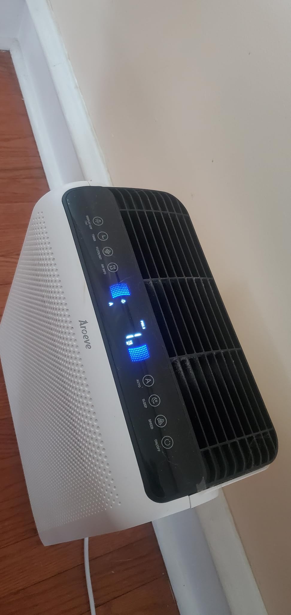 AROEVE Air Purifiers for Bedroom Home Large Room Up to 1504 Ft², 5 Layer Filter for Smoke Pollen Allergies Pet Dander Odor, Air Quality Monitor, Sleep Mode, Timer for Office, Dorm, Kitchen, MK07 White customer photo 1