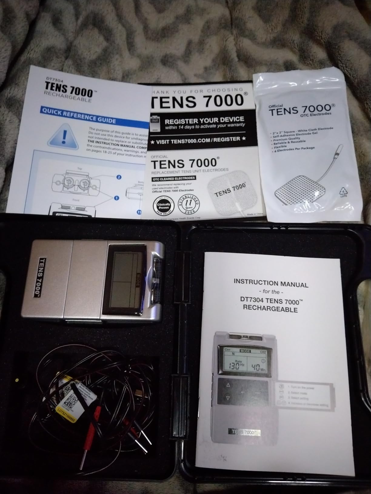 TENS 7000 Rechargeable Tens Unit Muscle Stimulator, Back Pain Relief, 4 Electrodes/Unit Pads, Period Pain Simulator, Muscle Recovery & Growth, Stim Machine, Electrotherapy, TENS Machine customer photo 2