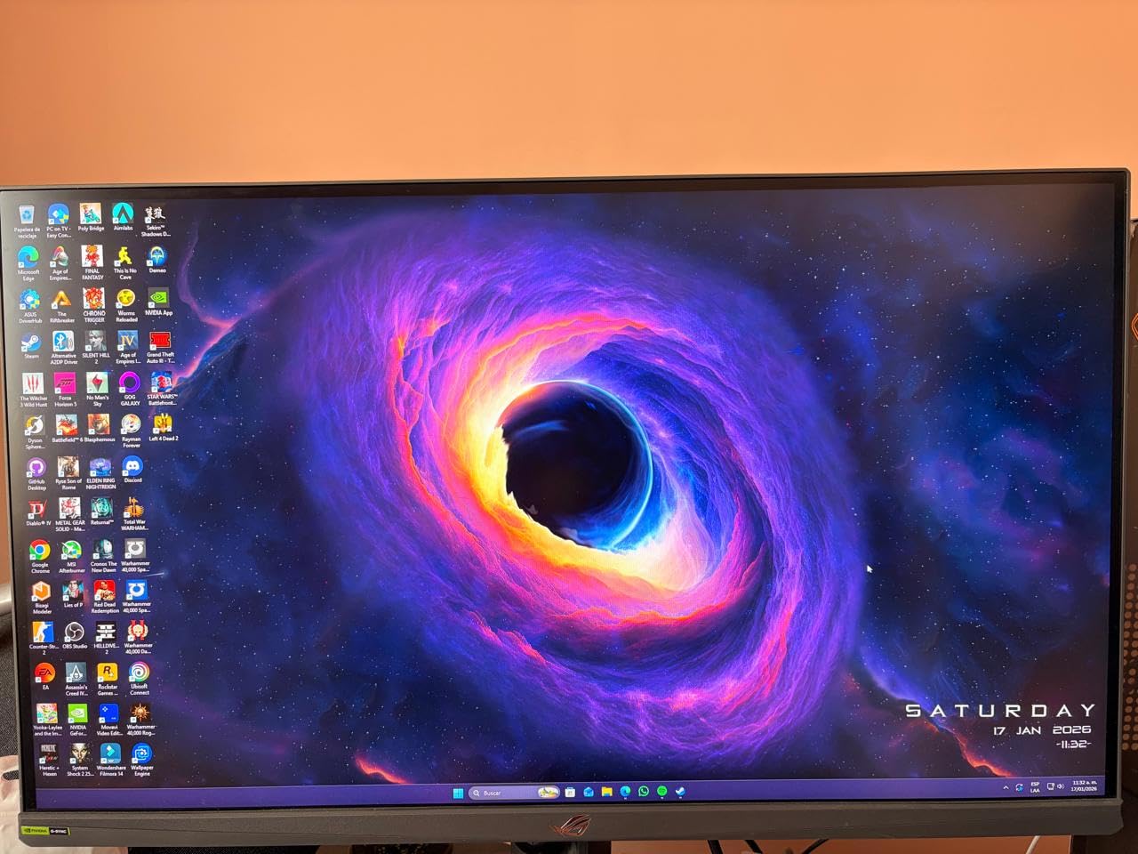 ASUS ROG XG27ACS 27 Inch 1440p 180Hz USB-C G-SYNC HDR Gaming Monitor | DisplayHDR 400, sRGB 133%, 1ms (GTG), Fast IPS, ELMB Sync, AI Gaming, Free Sync, for PS5 and Xbox customer photo 2