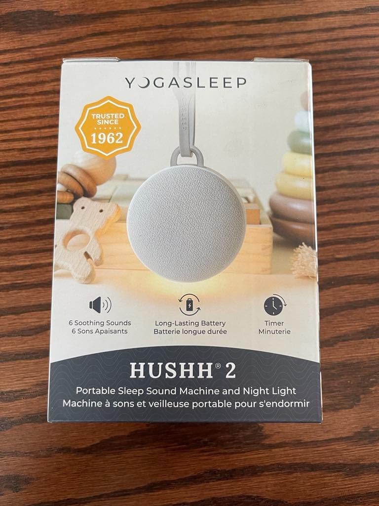 Hushh 2 Portable Sound Machine for Baby & Kids, New Reinforced Clip, Backlit Buttons, Night Light, 6 Soothing Natural Sounds, Easy to Use Timer, Volume Control, Toddler Lock, Noise Canceling customer photo 2