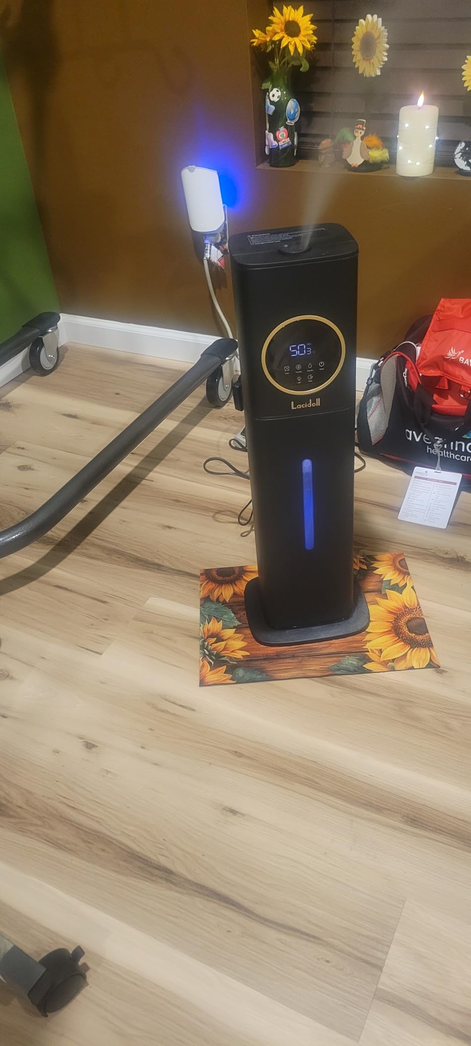 Humidifier Large Room Bedroom with Night Light, 2.1Gal(8L) Humidifiers for Home with Essential Oil Diffuser, Top Fill Whole House Cool Mist Humidifiers for Plants Baby Kids Adults (Black) customer photo 1