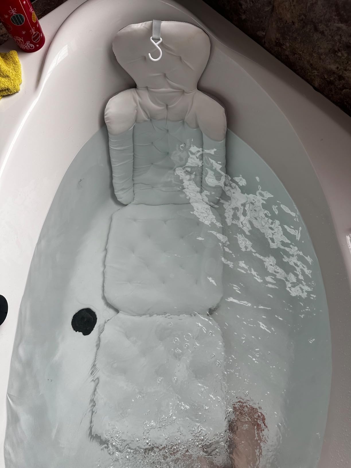 Full Body Bath Pillow for Bathtub, Thick Bathtub Cushion, Luxury Tub Pillow for Bath for Headrest Neck and Back Support White 51