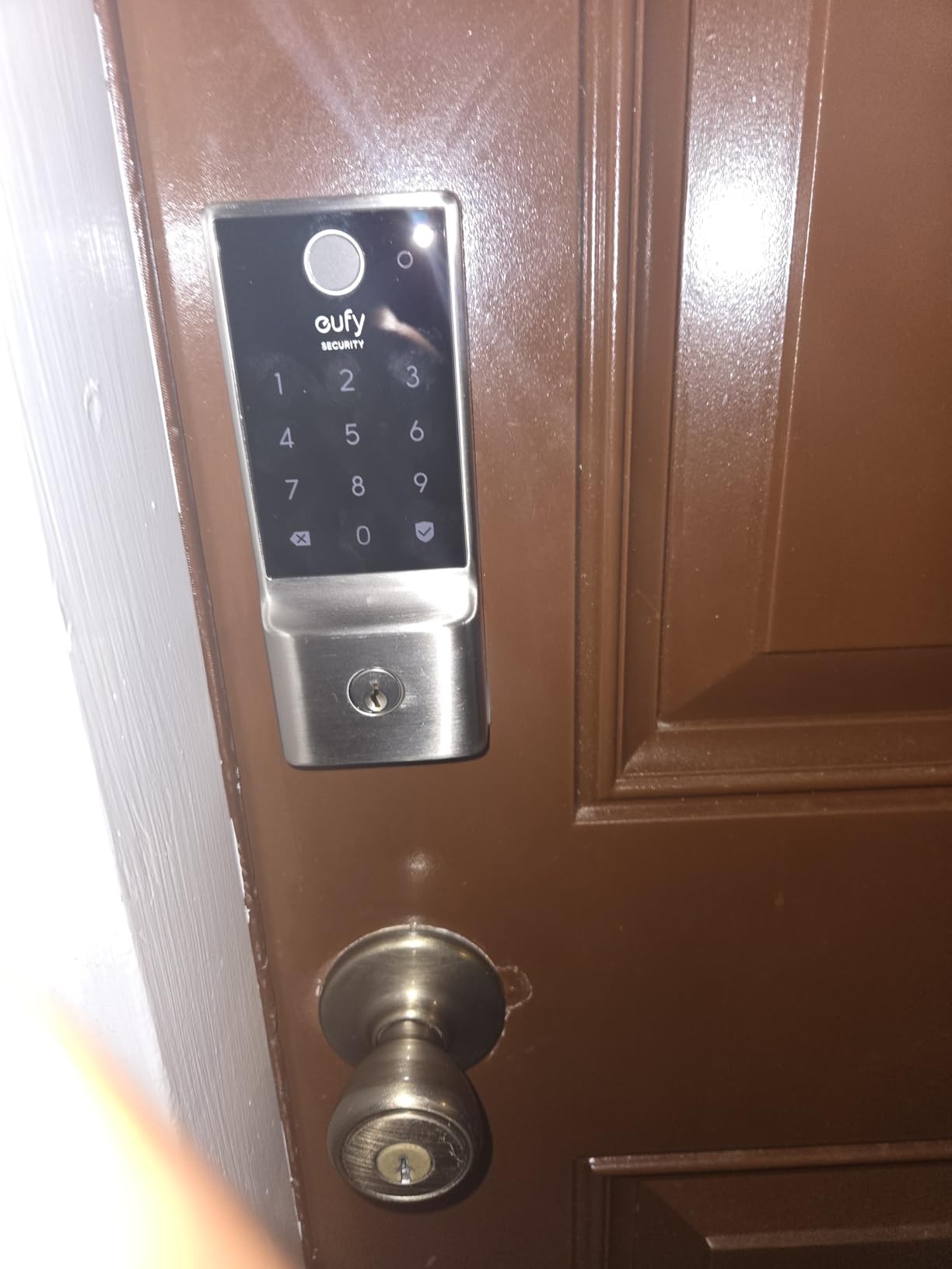 eufy Security Smart Lock C220, Fingerprint Keyless Entry Door Lock | Built-in Wi-Fi, App Remote Control, Up to 8-Month Battery, Front Door Smart Lock Deadbolt, IP53 Rated, BHMA Grade 3, Nickel customer photo 2