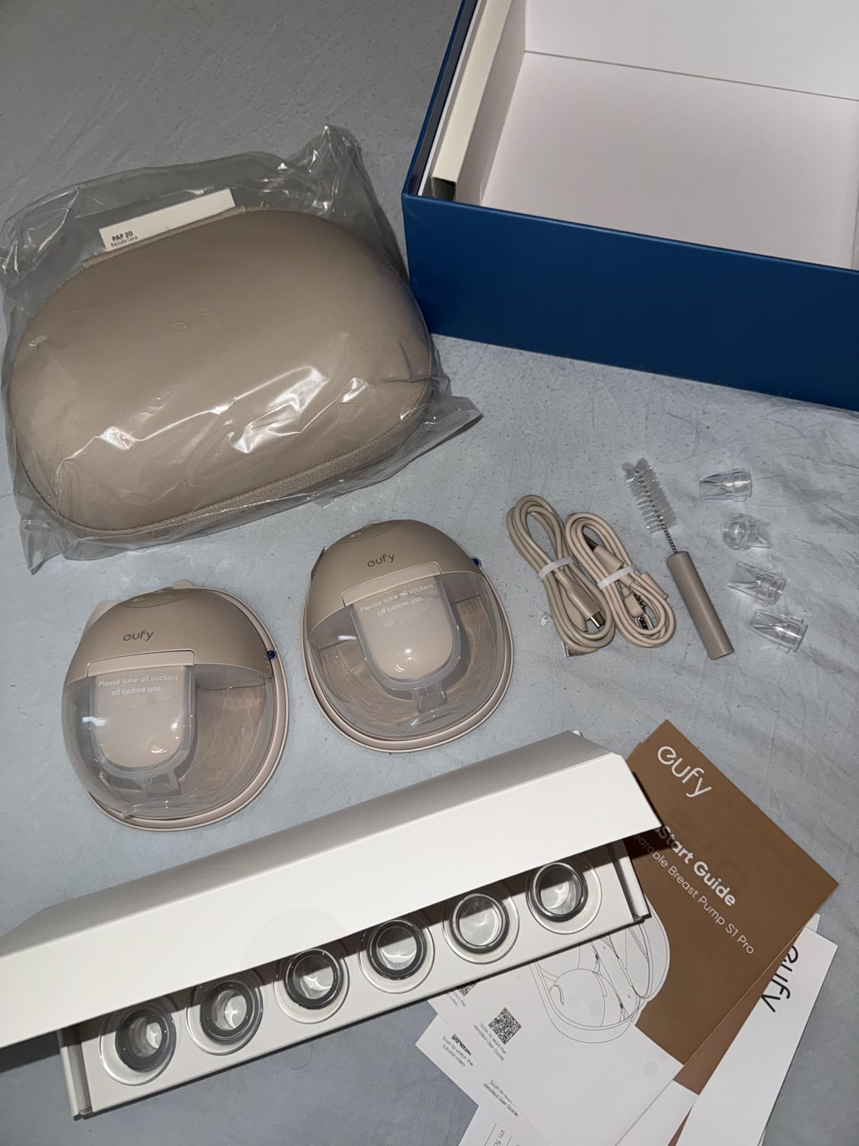 eufy Security Heated Wearable Breast Pump S1, HeatFlow, Hands-Free | HeatFlow, App DIY Rhythm, Powerful 300mmHg, 30% More Output, 46dB Quiet, BPA-Free customer photo 1
