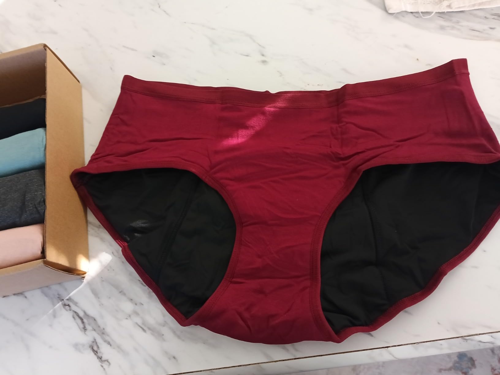 TIICHOO Period Underwear for Women Heavy Flow Soft Menstrual Panties Teens Ladies Leakproof Incontinence 5 Pack customer photo 1