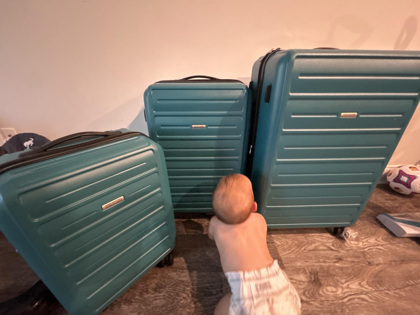 American Tourister Westridge Hardside Luggage Set with Spinner Wheels, Teal, 3PC Set (CO/M/L) customer photo 1