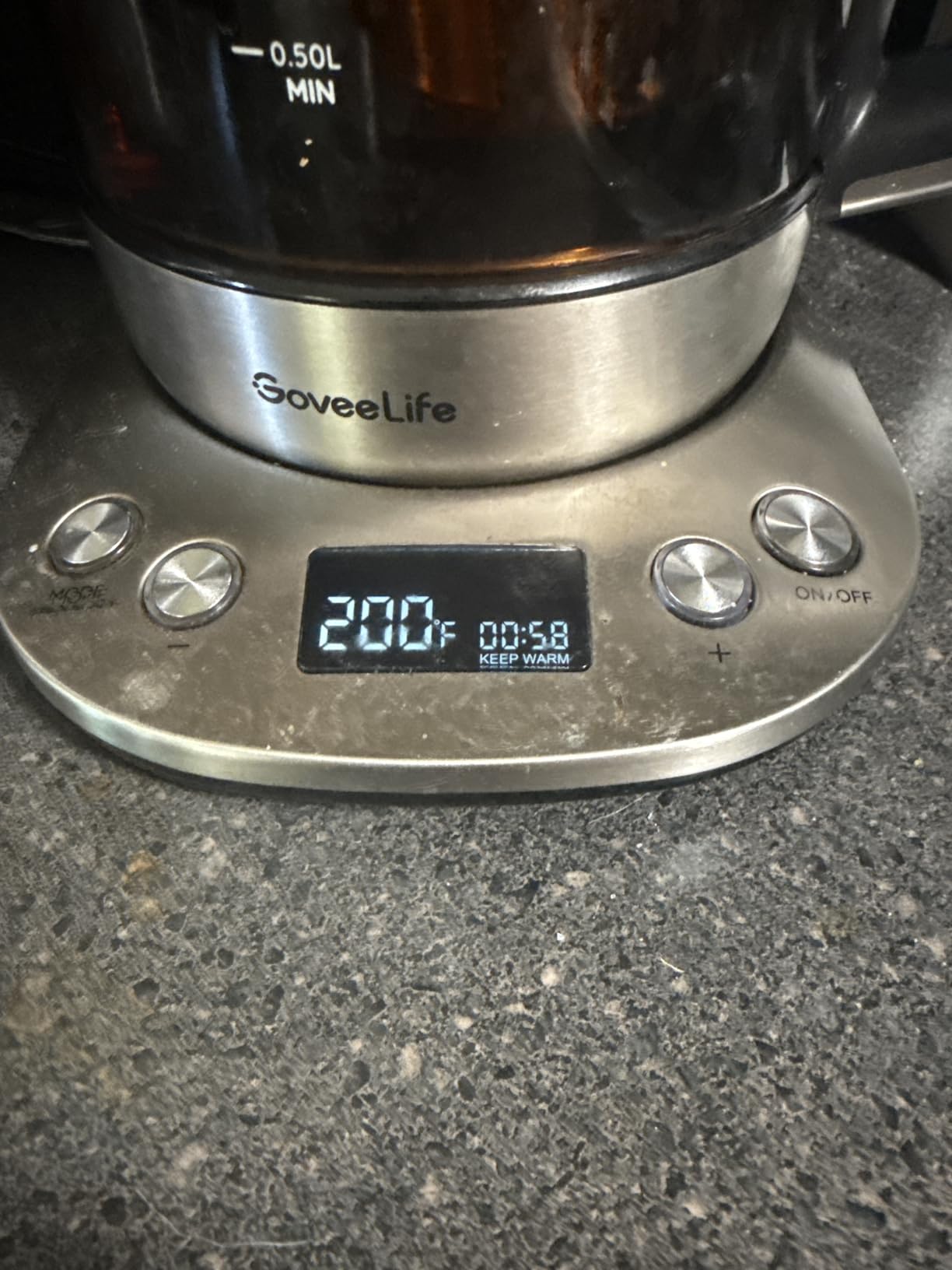 GoveeLife Smart Electric Kettle with Tea Infuser for Loose Leaf, 1.7 L Electric Tea Kettle with Brewing Program, Variable Temperature Control, 2 H Keep Warm & Auto Shut off, BPA Free, Sliver customer photo 2