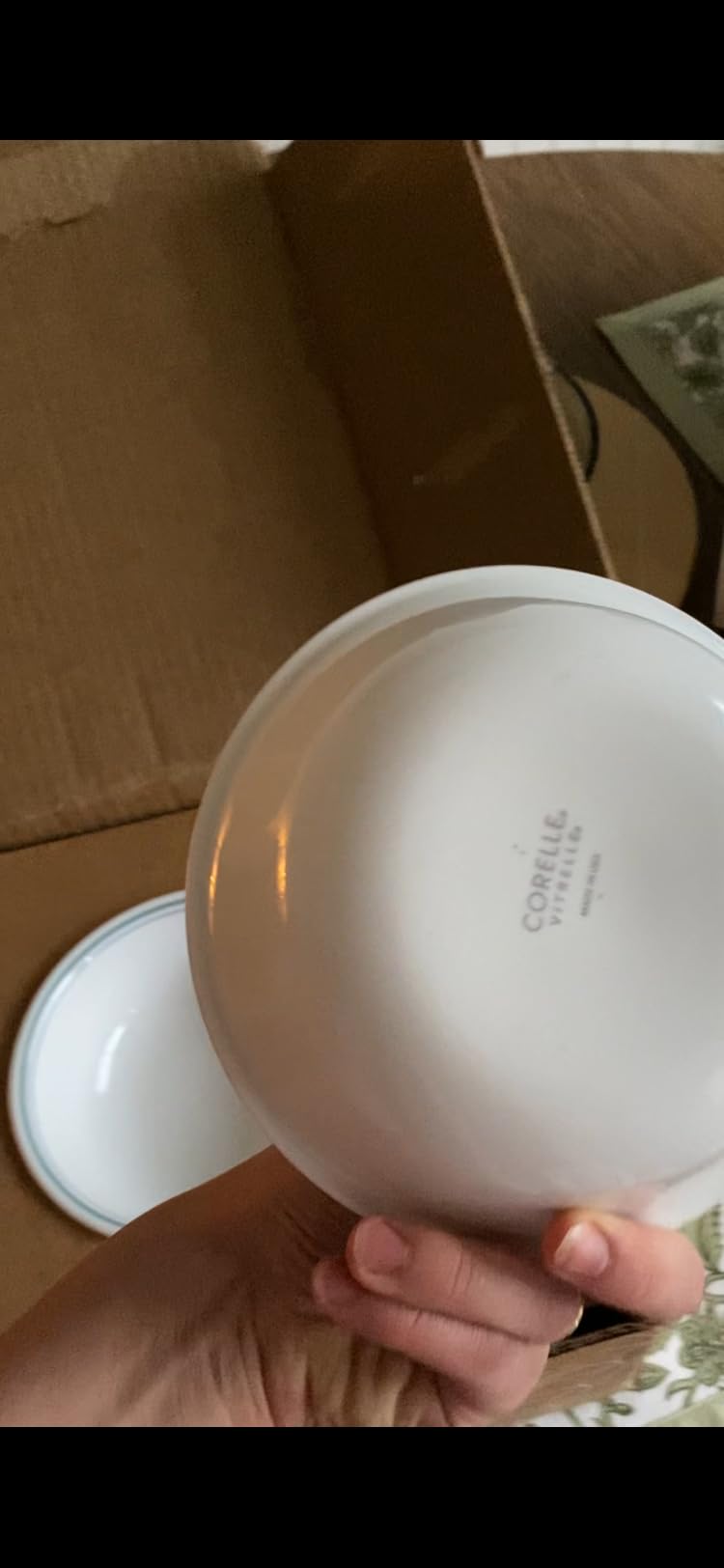 Corelle Everyday 18-PC Dinnerware Set Service for 6, Durable and Eco-Friendly, Higher Rim Glass Plate & Bowl Set, Microwave and Dishwasher Safe, Sadie customer photo 2