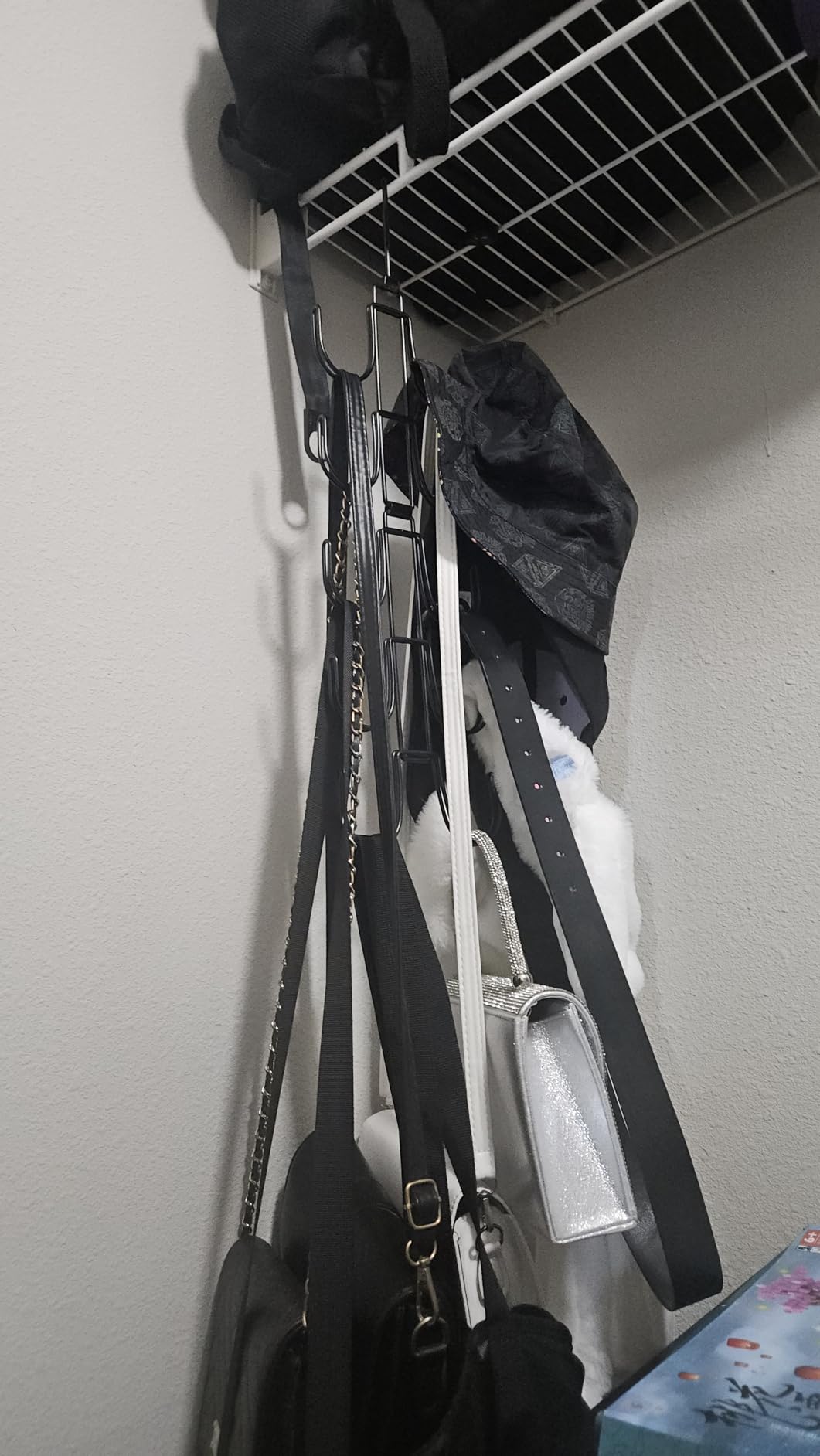 Purse Organizer for Closet: Upgraded Purse Hanger with 10 Big Hooks | 360 Degree Rotation Collapsible Space Saving Hangers customer photo 1