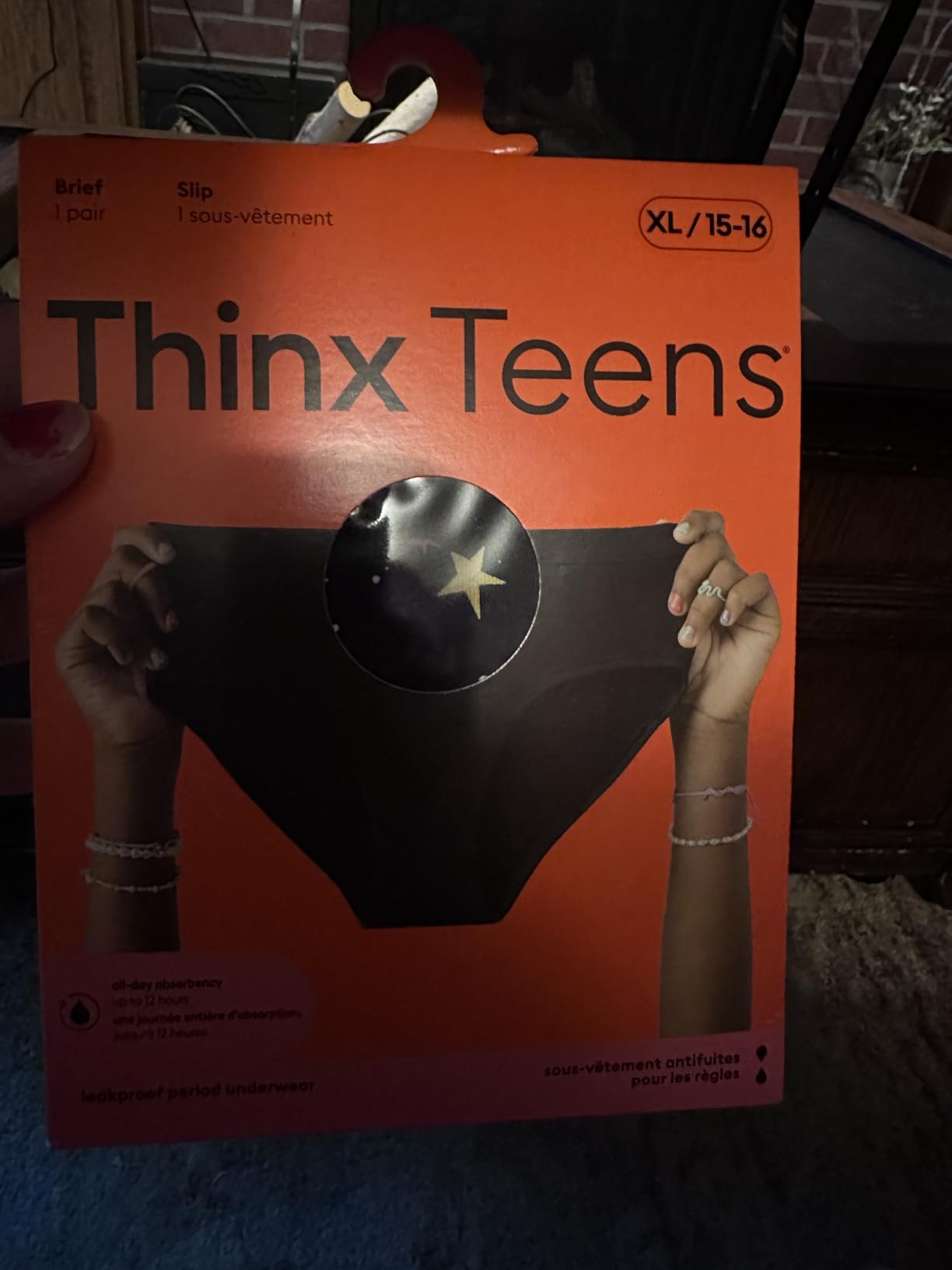Thinx Teens Period Underwear, Brief-Style Period Panties for Teens, Holds Up to Regular 12 Tampons, Period Panties, Reusable customer photo 2