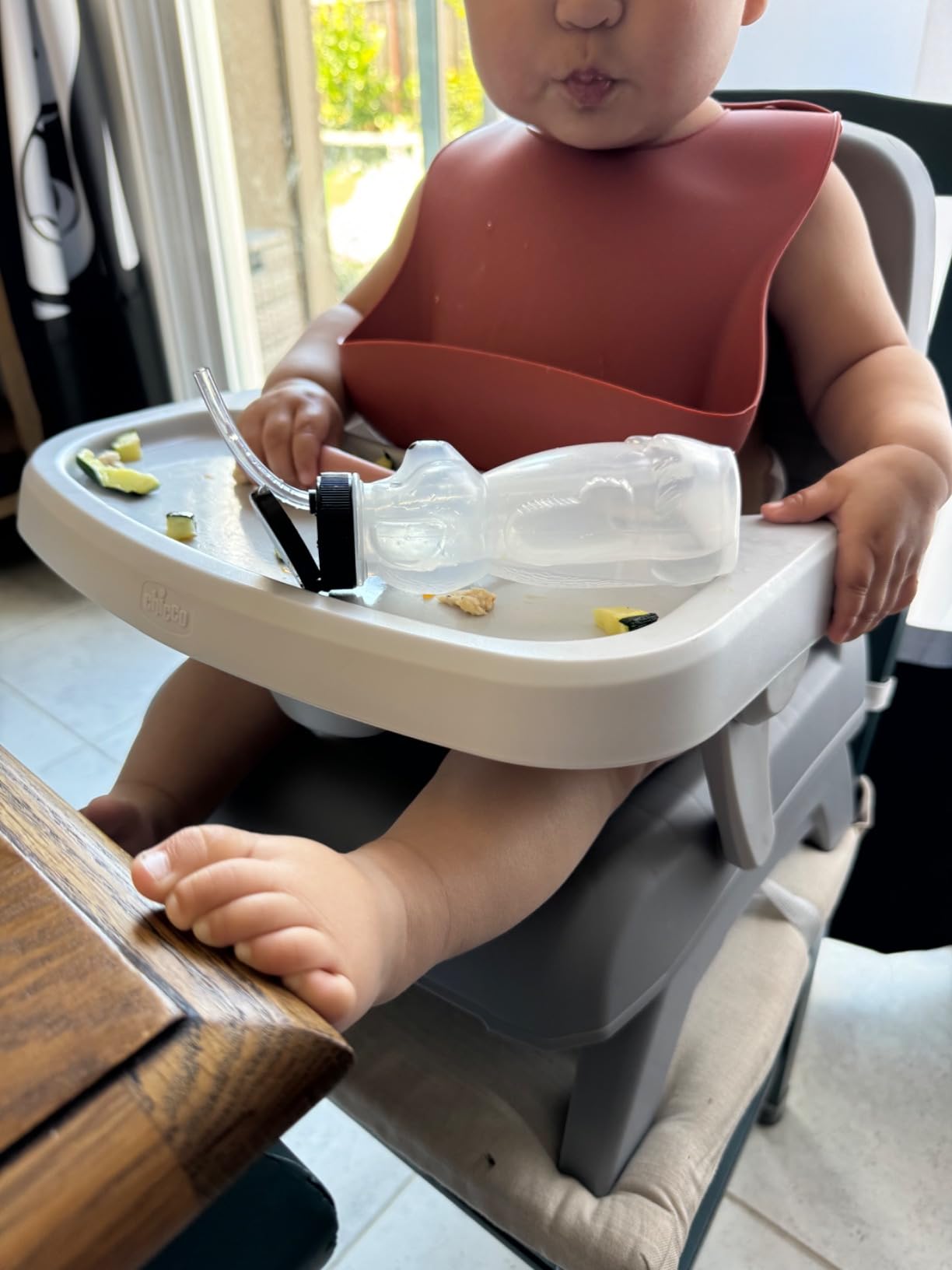 Chicco Bento 3-in-1 Portable Booster Seat for Kitchen Chair, up to 50 lbs, Sage/Green customer photo 1