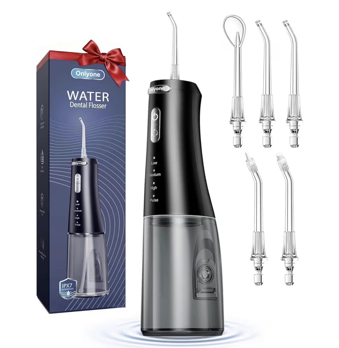 Onlyone Water Flosser with Adjustable Water Pressure for Daily Oral Care | Rechargeable Portable Oral Irrigator for Orthodontic & Sensitive Gums, Cordless for Home and Travel Use,300ML Larger Tank customer photo 1