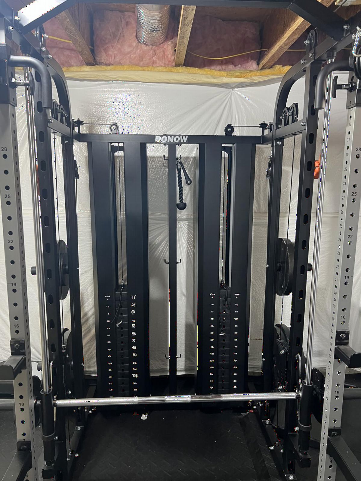 DONOW Smith Machine with Weight Stacks Home Gym System Cable Crossover | Multi Function, All in One, Heavy Duty, Lat Pulldown Bench, Hip Thrust Attachment, Smooth Smith Bar and Cable System customer photo 1