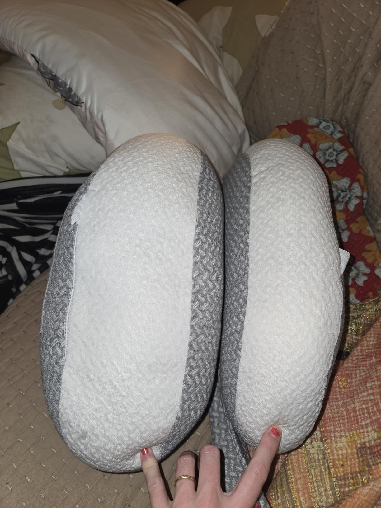 Chilling Home Pregnancy Pillow, Maternity Pillow for Pregnant Women, Pregnancy Pillows for Sleeping Portable, Pregnancy Wedge Pillow, Body Pillow Support for Back, Belly, Waist, Grey customer photo 1