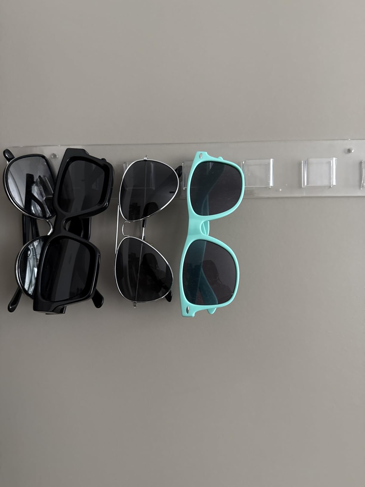 Meaocer Sunglasses Organizer 2 Pack, Wall Glasses Holder, Acrylic Sunglasses Display, Eyeglass Organizer for Multiple Glasses for Office & Home Decor customer photo 2