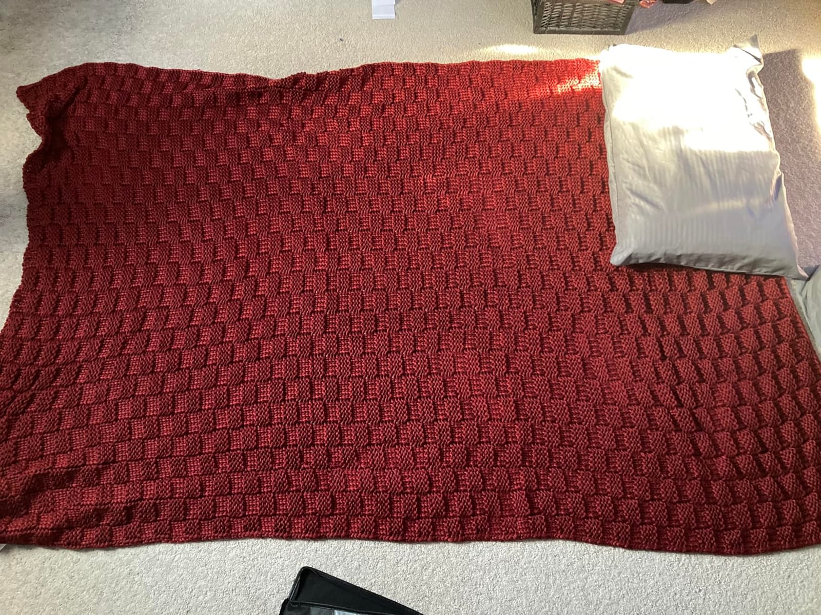 Knitted Weighted Blanket for Adult, No Beads Heavy Blanket 48