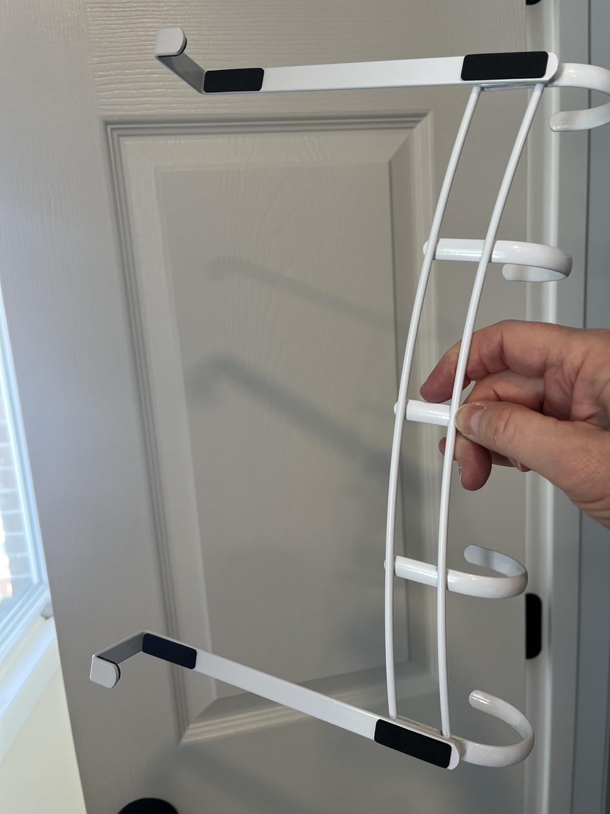 LYNK Professional Home Over the Door Hooks - 9 Hook Over the Door Coat Rack - Over the Door Hanger - Hanging Towels or Clothes - Bathroom, Bedroom, Laundry Room - Lifetime Ltd. Warranty, Black customer photo 2