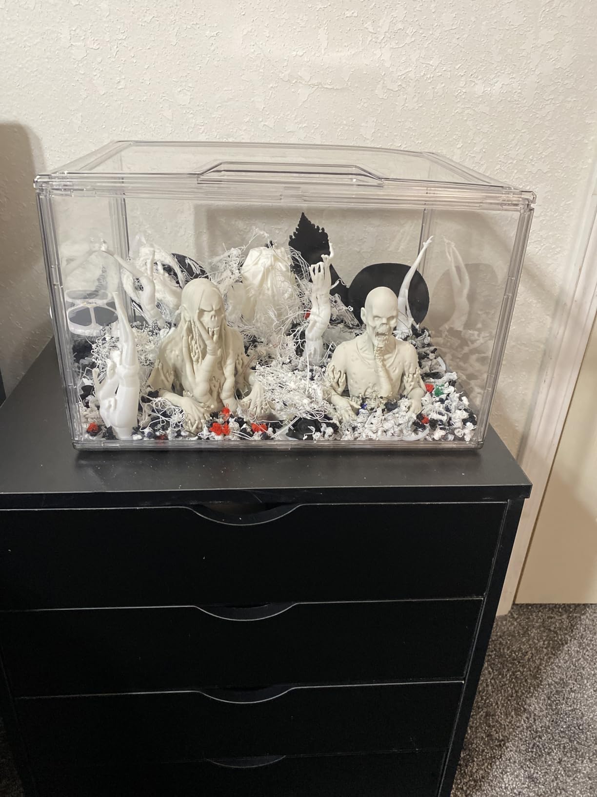 Stackable Acrylic Display Case, Clear Storage Bins with Lid for Collectibles | Purse Organizer, Storage Boxes/Bins with Lids, Closet Organizers and Storage for HandBags, Hat, Collectibles and Lego customer photo 2