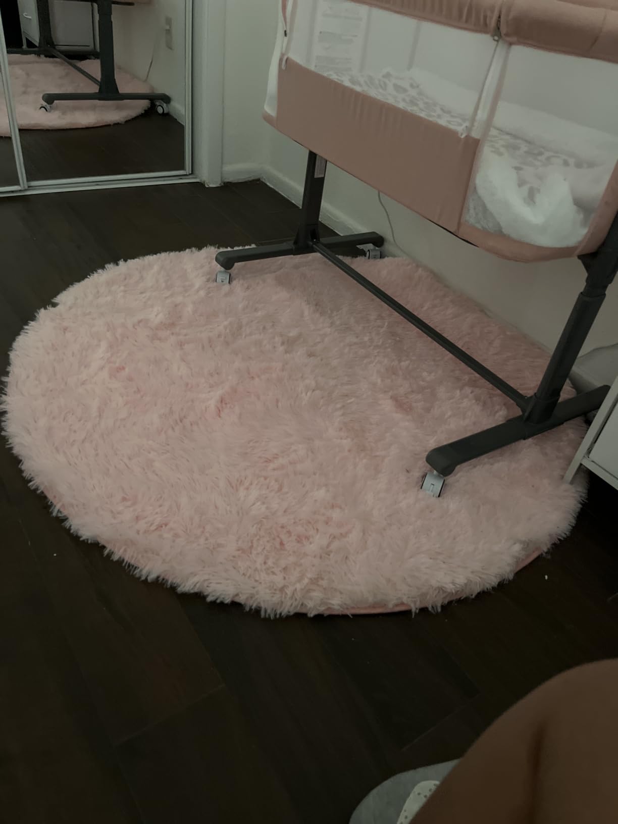 OLANLY Area Rugs for Living Room Bedroom, Machine Washable 4x5.9 ft Soft Fluffy Shaggy Bedside Rug, Indoor Floor Carpet for Kids Girls and Boys, Dorms, Nursery Rooms, Home Decor Aesthetic, Grey customer photo 1