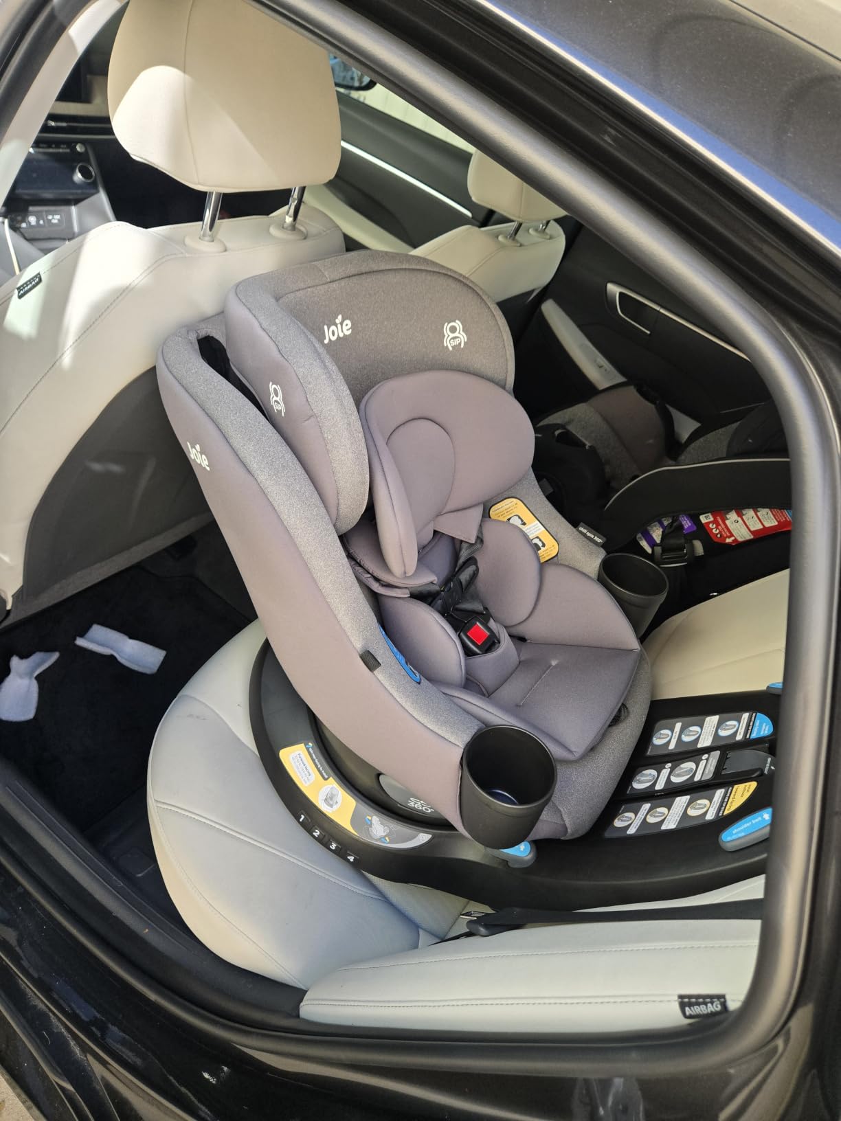 Joie Chili Spin 360 2-in-1 Rotating Convertible Car Seat with a 360 Spin and Easy Installation - Lower Anchor Attachment or Vehicle Belt Installation (Thunder) customer photo 2