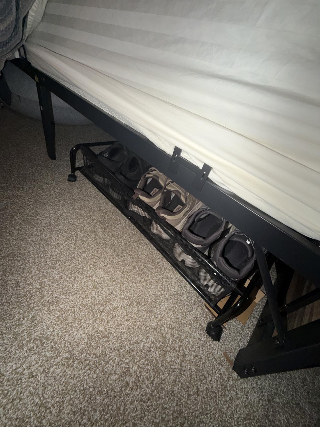 Under Bed Shoe Storage Organizer, 2 Pack Under Bed Storage Containers with Wheels for Under Bed Shoe Organizer Drawer Space Saving for bedroom customer photo 2
