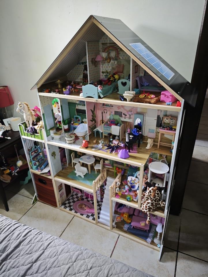 Delta Children Deluxe Maui Dollhouse - Large 4-Story Dollhouse with 12 Rooms Includes 50 Accessories - Working Elevator, Wave Slide, Lights/Sounds - Fits 12-inch Dolls - Pretend Play Gift for Ages 3+ customer photo 2