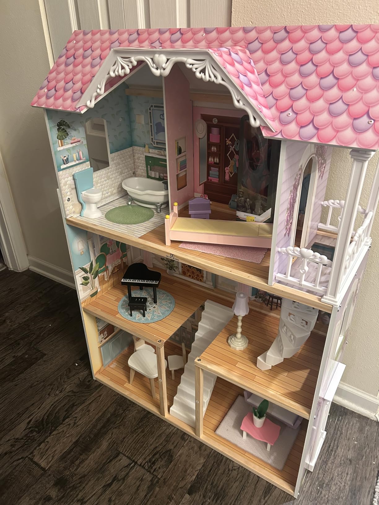 Delta Children MySize Dollhouse - Large 3-Story Dollhouse with 7 Rooms Includes 12 Accessories - Fits 12-inch Dolls - Pretend Play Dream Gift for Ages 3+ customer photo 1