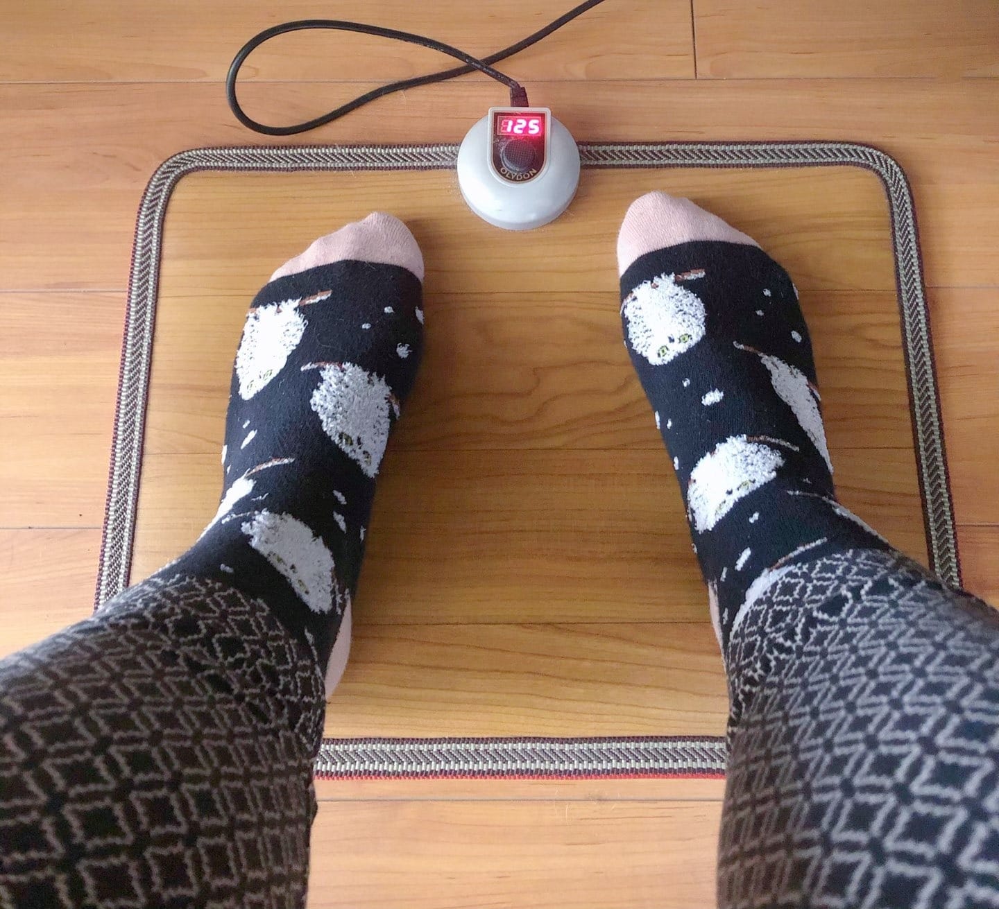 Electric Heated Floor Mats Under Desk, Heated Foot Warmer - 110v Toes Warming Heater for Office and Home (Black) customer photo 1