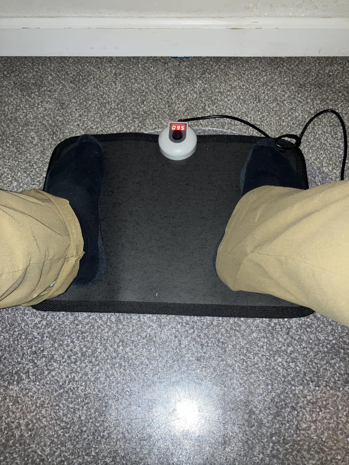Electric Heated Floor Mats Under Desk, Heated Foot Warmer - 110v Toes Warming Heater for Office and Home (Black) customer photo 2