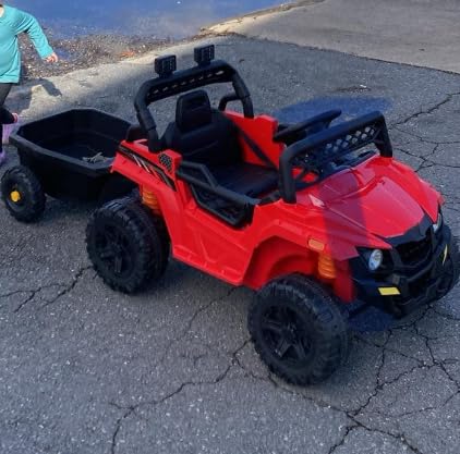 Best Choice Products Kids 12V Electric Ride On UTV Car and Trailer w/Parent Control, LED Lights, 2 Speeds, Bluetooth - Pink customer photo 1