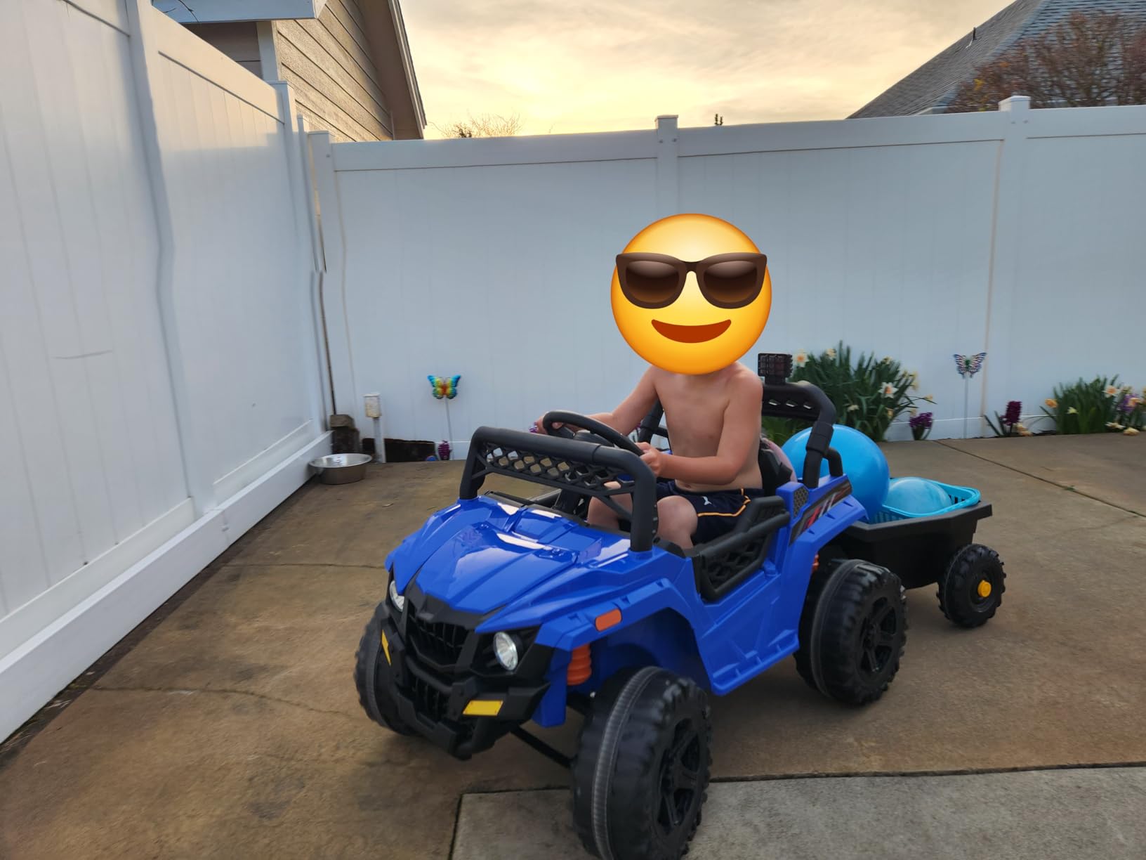 Best Choice Products Kids 12V Electric Ride On UTV Car and Trailer w/Parent Control, LED Lights, 2 Speeds, Bluetooth - Pink customer photo 2
