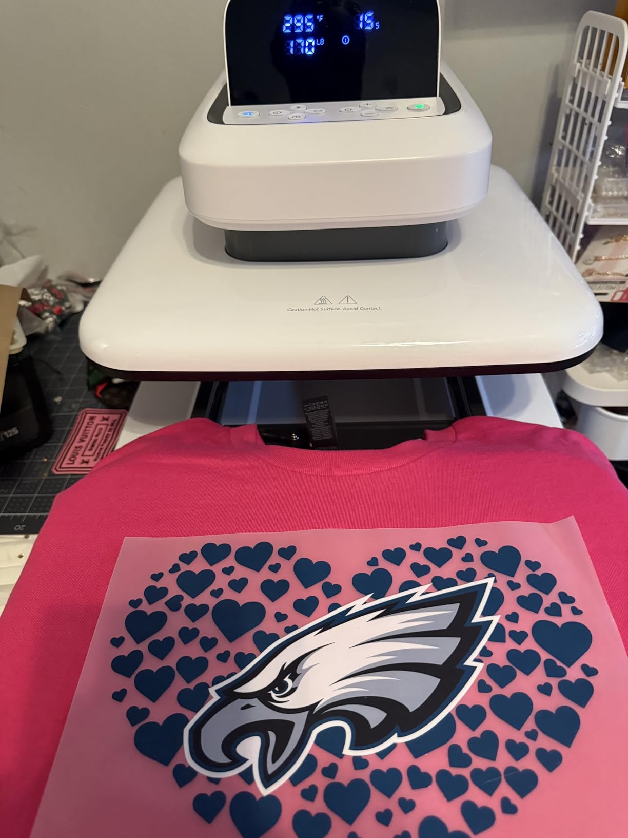 HTVRONT Auto Heat Press 2 - Adjustable Pressure Heat Press Machine 15X15 | Heats Up Fast & Evenly Heat Press with Higher Heating Height for HTV, Sublimation, Heat Transfer Projects customer photo 1
