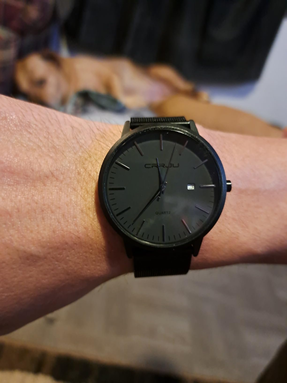 Men's Minimalist Casual Luxury Auto Date Watches Fashion Business Japan Movement Quartz Waterproof Wristwatches for Men Stainless Steel Band customer photo 1