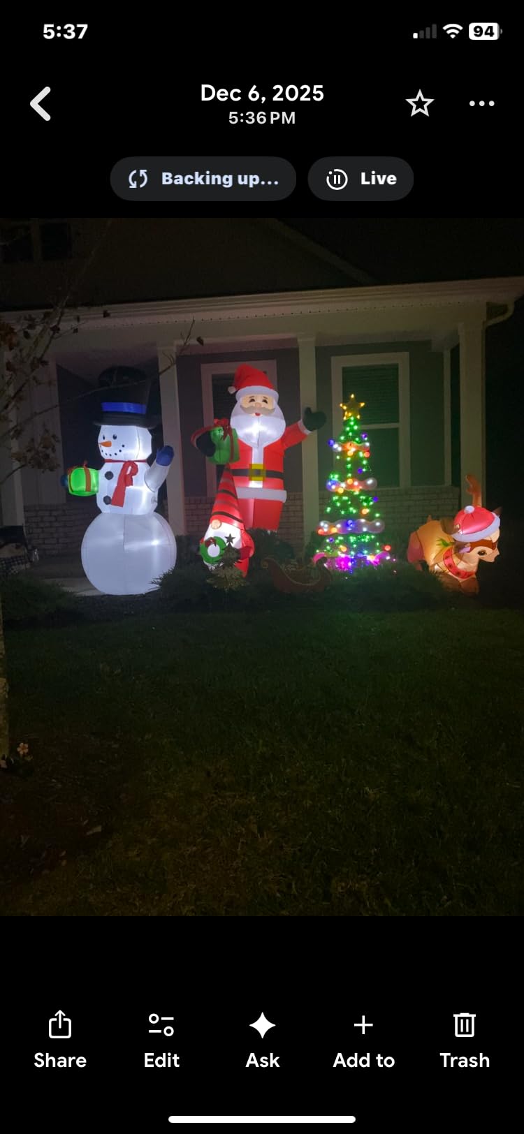 Best Choice Products 6ft Lighted 2D Christmas Tree Outdoor Décor, Large Holiday Yard Decoration w/ 170 Twinkling LED Lights, Storage Bag - Red customer photo 1