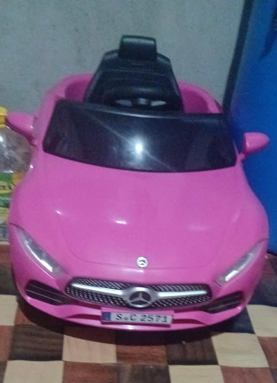Licensed Mercedes-Benz CLS 350 12V Ride On Car Truck for Kids | Ride on Toys for Toddlers w/Parent Control, Spring Suspension, Power Wheels for Girls w/Bluetooth, Music, LED Lights (Pink) customer photo 2
