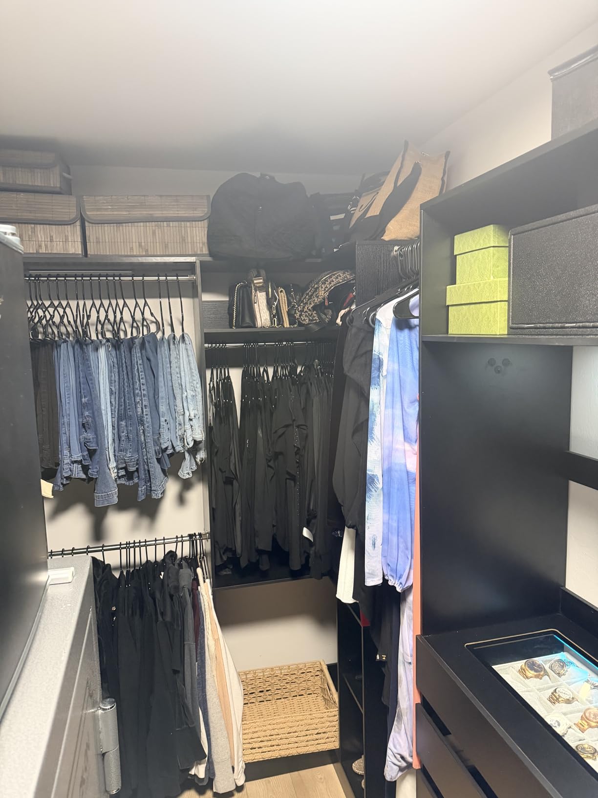 Aheaplus Corner Closet System with Shelves, L Shaped Walk-in Closets, White | 34'' Closet Organizer System with Hanging Rods, Wood, Walk-in Closets for Corner Small Space, Garment Rack customer photo 2